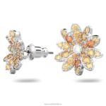 večné kvetinové napichovacie náušnice kvetina, viacfarebná, povrchová úprava zmiešaný kov B8ZNT721 Swarovski šperky - Image 4