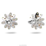 večné kvetinové napichovacie náušnice kvetina, viacfarebná, povrchová úprava zmiešaný kov B8ZNT721 Swarovski šperky - Image 5