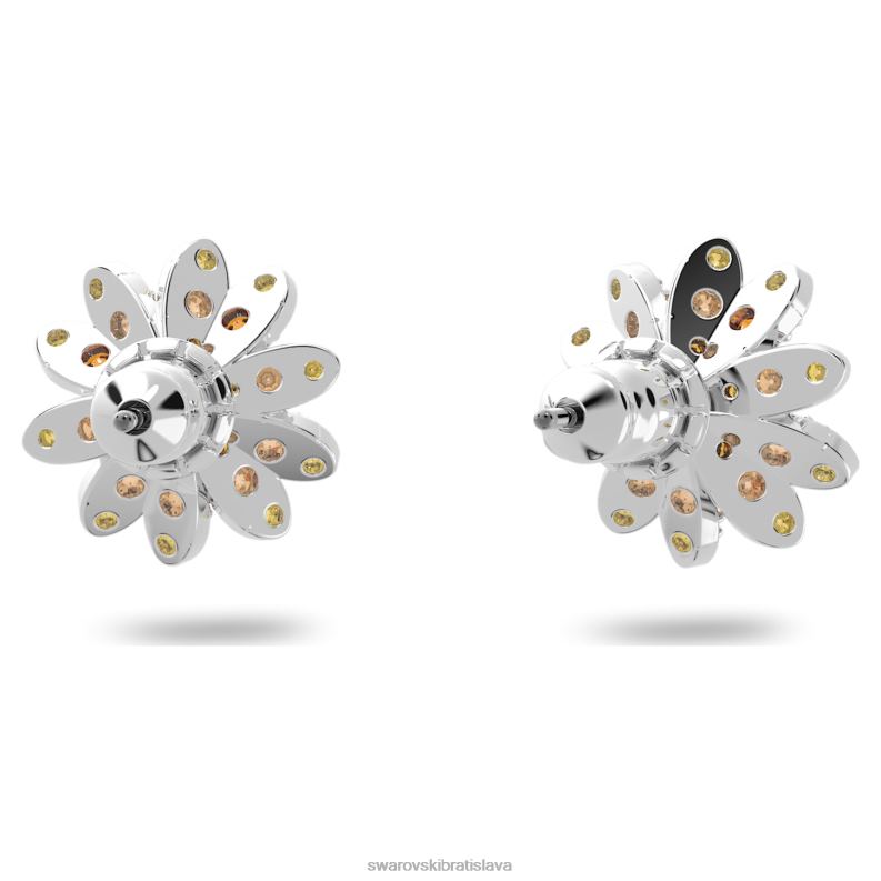 večné kvetinové napichovacie náušnice kvetina, viacfarebná, povrchová úprava zmiešaný kov B8ZNT721 Swarovski šperky - Image 5