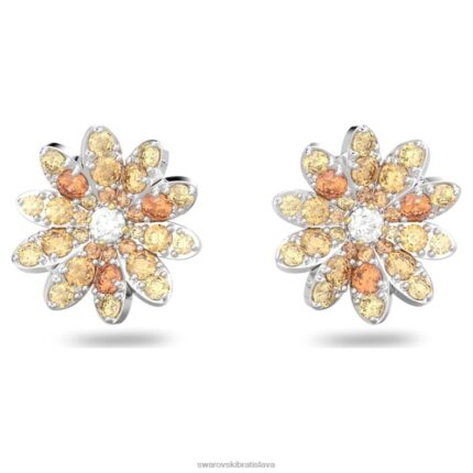 večné kvetinové napichovacie náušnice kvetina, viacfarebná, povrchová úprava zmiešaný kov B8ZNT721 Swarovski šperky
