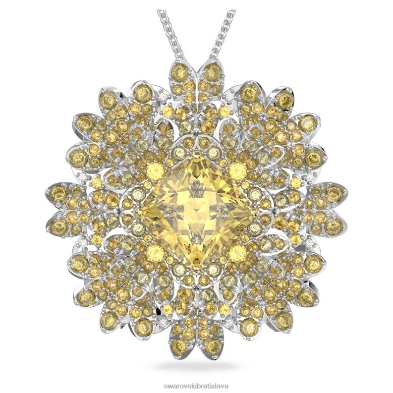 vecny_kvetinovy_privesok_a_brosna_kvet_zlta_povrchova_uprava_zmiesany_kov_b8znt229_swarovski_sperky.jpg večný kvetinový prívesok a brošňa kvet, žltá, povrchová úprava zmiešaný kov B8ZNT229 Swarovski šperky - Image 1