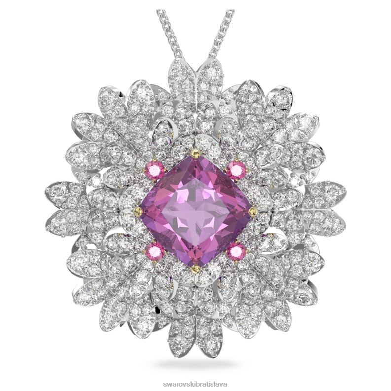 vecny_kvetinovy_privesok_a_brosna_kvetina_ruzova_povrchova_uprava_zmiesany_kov_b8znt336_swarovski_sperky.jpg večný kvetinový prívesok a brošňa kvetina, ružová, povrchová úprava zmiešaný kov B8ZNT336 Swarovski šperky - Image 1