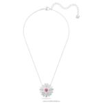 večný kvetinový prívesok kvet, ružový, rhodiovaný B8ZNT289 Swarovski šperky - Image 3