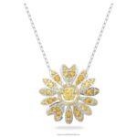 večný kvetinový prívesok kvet, žltý, rhodiovaný B8ZNT310 Swarovski šperky