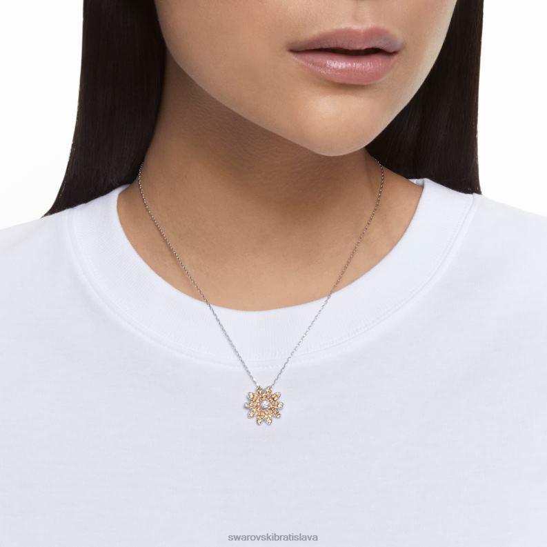 večný kvetinový prívesok kvetina, viacfarebná, povrchová úprava zmiešaný kov B8ZNT311 Swarovski šperky - Image 2