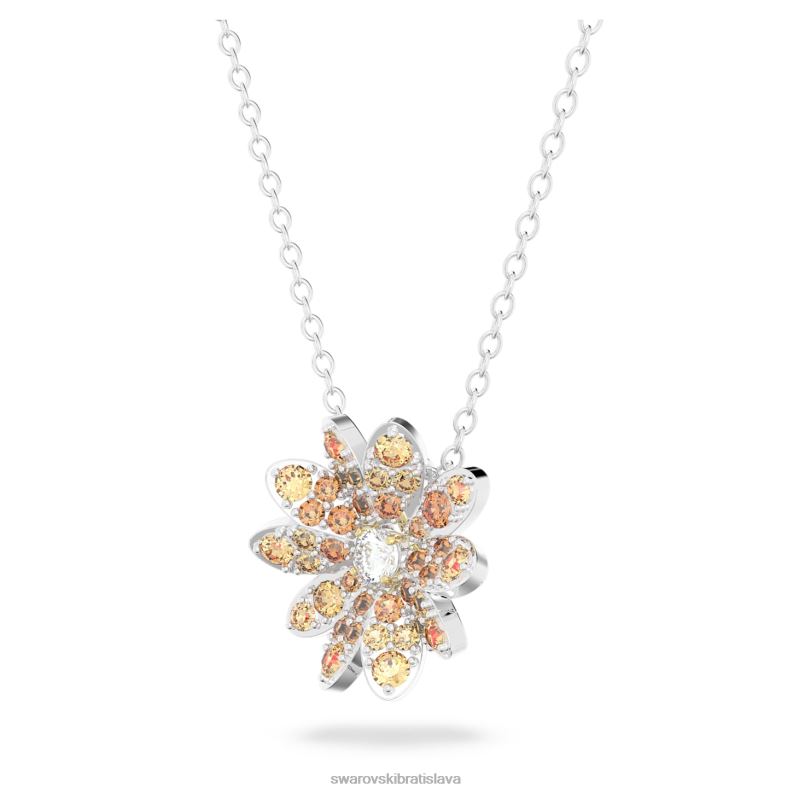 večný kvetinový prívesok kvetina, viacfarebná, povrchová úprava zmiešaný kov B8ZNT311 Swarovski šperky - Image 5