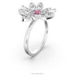 večný kvetinový prsteň kvetina, ružová, povrchová úprava zmiešaný kov B8ZNT1097 Swarovski šperky - Image 2