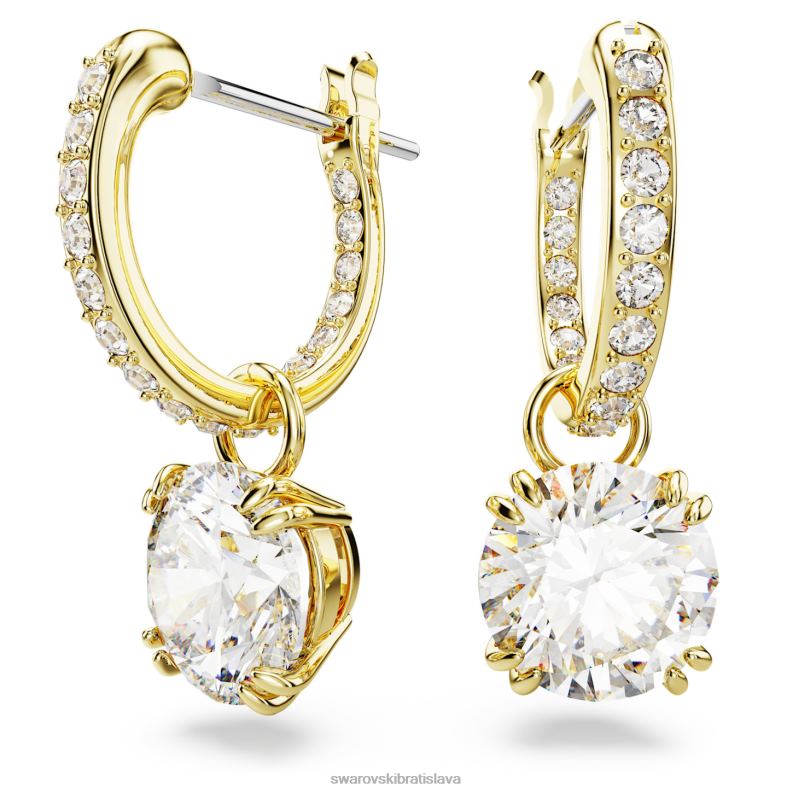 visiace_nausnice_constella_okruhly_vybrus_biely_pozlateny_b8znt771_swarovski_sperky.jpg visiace náušnice constella okrúhly výbrus, biely, pozlátený B8ZNT771 Swarovski šperky - Image 1