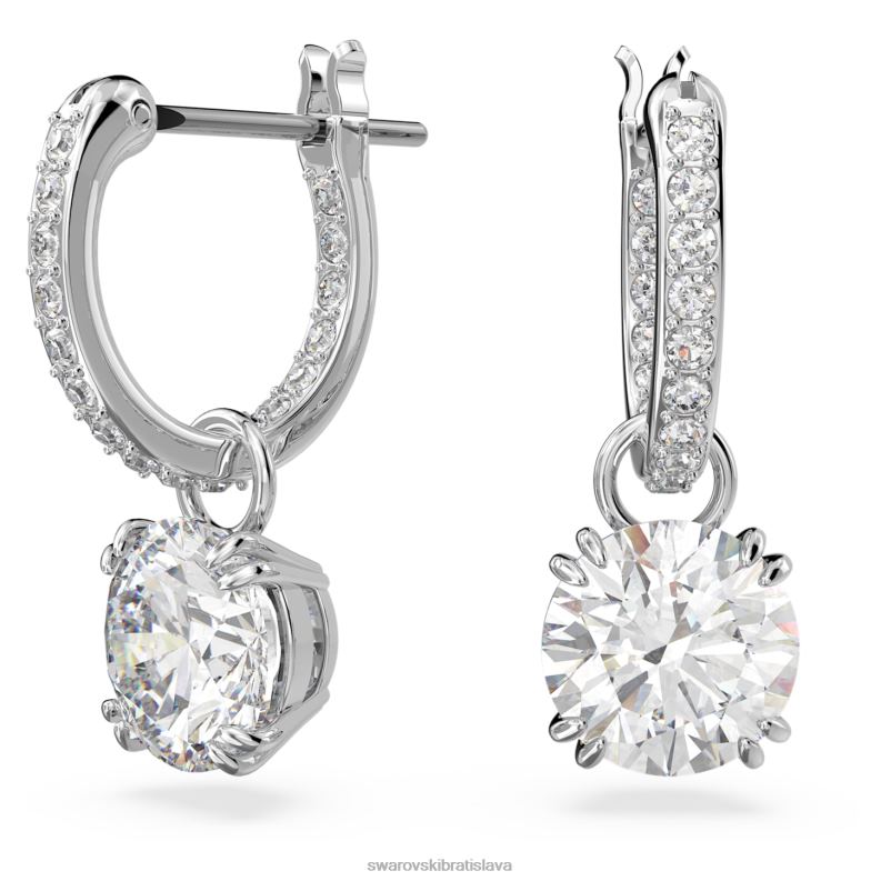 visiace_nausnice_constella_okruhly_vybrus_biely_rhodiovany_b8znt765_swarovski_sperky.jpg visiace náušnice constella okrúhly výbrus, biely, rhodiovaný B8ZNT765 Swarovski šperky - Image 1