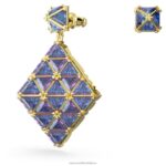visiace náušnice curiosa asymetrický dizajn, modrá, pozlátená B8ZNT851 Swarovski šperky - Image 3