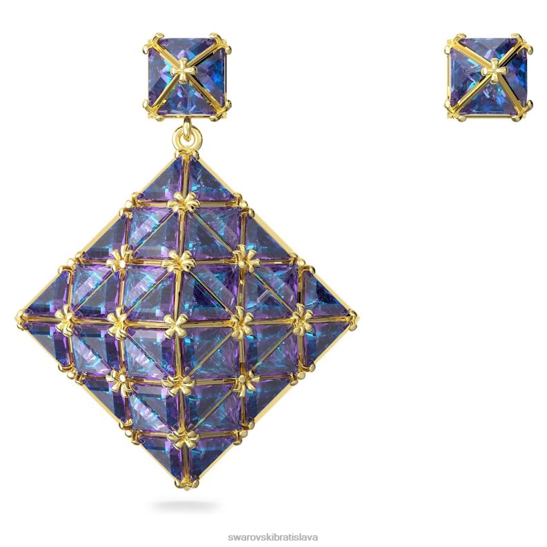 visiace_nausnice_curiosa_asymetricky_dizajn_modra_pozlatena_b8znt851_swarovski_sperky.jpg visiace náušnice curiosa asymetrický dizajn, modrá, pozlátená B8ZNT851 Swarovski šperky - Image 1