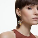 visiace náušnice curiosa zmiešané strihy, zelené, pozlátené B8ZNT845 Swarovski šperky - Image 2