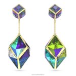 visiace náušnice curiosa zmiešané strihy, zelené, pozlátené B8ZNT845 Swarovski šperky