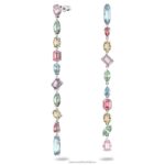visiace náušnice gema asymetrický dizajn, zmiešané strihy, viacfarebné, rhodiované B8ZNT764 Swarovski šperky - Image 3