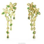 visiace náušnice gema zmiešané strihy, zelené, pozlátené B8ZNT846 Swarovski šperky - Image 5