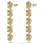 visiace náušnice harmonia vankúšové brúsené plávajúce kryštály, zlatý tón, pozlátené B8ZNT781 Swarovski šperky - Image 4