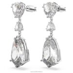 visiace náušnice mesmera zmiešané rezy, biele, rhodiované B8ZNT755 Swarovski šperky - Image 4
