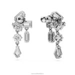 visiace náušnice mesmera zmiešané rezy, biele, rhodiované B8ZNT827 Swarovski šperky - Image 5