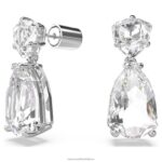 visiace náušnice mesmera zmiešané rezy, biele, rhodiované B8ZNT833 Swarovski šperky - Image 3