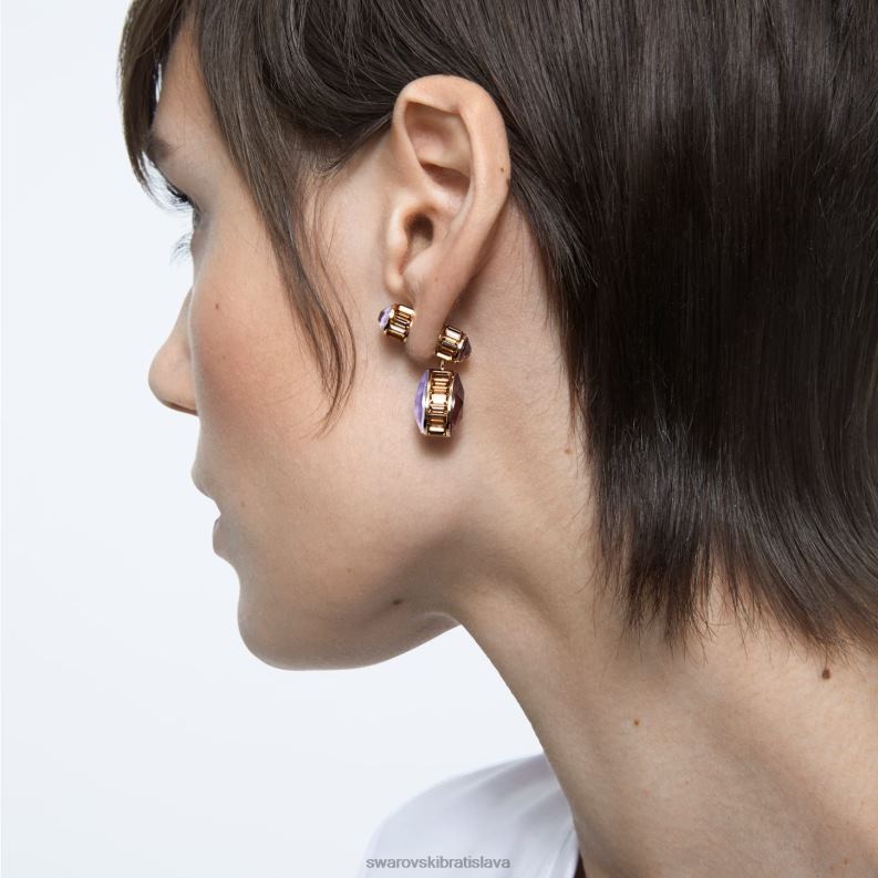 visiace náušnice orbita asymetrický dizajn, padací strih, viacfarebný, pozlátený B8ZNT795 Swarovski šperky - Image 6
