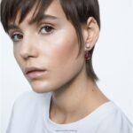 visiace náušnice orbita asymetrický dizajn, padací strih, viacfarebný, pozlátený B8ZNT795 Swarovski šperky - Image 7