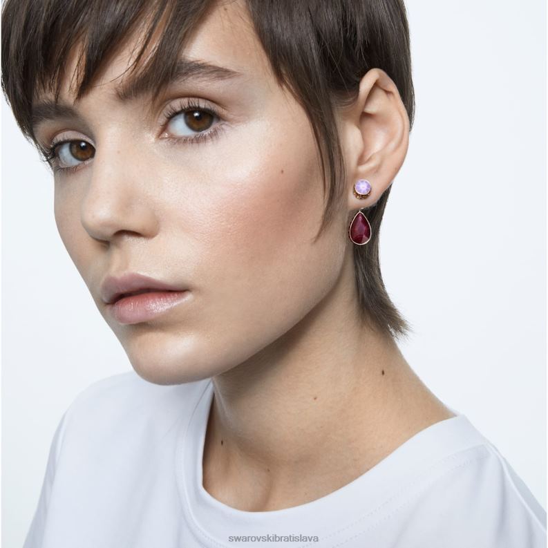 visiace náušnice orbita asymetrický dizajn, padací strih, viacfarebný, pozlátený B8ZNT795 Swarovski šperky - Image 7