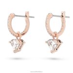 visiace náušnice ortyx trojuholníkový strih, biely, pozlátený ružovým zlatom B8ZNT791 Swarovski šperky - Image 3