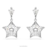 visiace náušnice stella kite strih, hviezdicový, biely, rhodiovaný B8ZNT788 Swarovski šperky