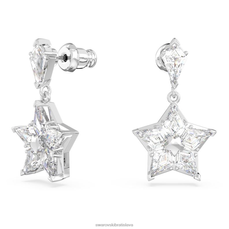 visiace náušnice stella kite strih, hviezdicový, biely, rhodiovaný B8ZNT788 Swarovski šperky - Image 3