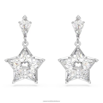 visiace náušnice stella kite strih, hviezdicový, biely, rhodiovaný B8ZNT788 Swarovski šperky