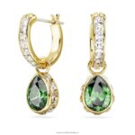 visiace náušnice stilla hruškový rez, zelený, pozlátený B8ZNT831 Swarovski šperky