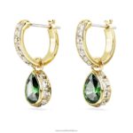 visiace náušnice stilla hruškový rez, zelený, pozlátený B8ZNT831 Swarovski šperky - Image 4