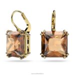 visiace náušnice tisícročia hranatý rez, hnedá, pozlátená B8ZNT805 Swarovski šperky - Image 3