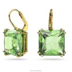 visiace náušnice tisícročia hranatý rez, zelená, pozlátená B8ZNT760 Swarovski šperky - Image 3
