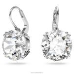 visiace náušnice tisícročia okrúhly výbrus, biely, rhodiovaný B8ZNT796 Swarovski šperky