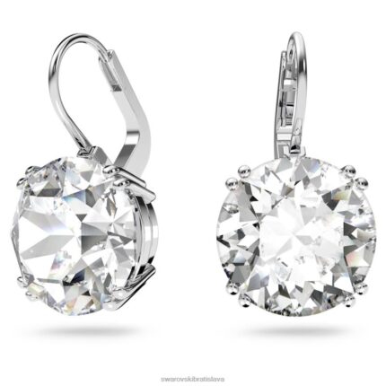 visiace náušnice tisícročia okrúhly výbrus, biely, rhodiovaný B8ZNT796 Swarovski šperky