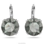 visiace náušnice tisícročia okrúhly výbrus, čierny, rhodiovaný B8ZNT770 Swarovski šperky