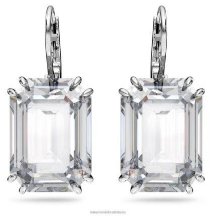 visiace náušnice tisícročia osemhranný výbrus, biely, rhodiovaný B8ZNT759 Swarovski šperky