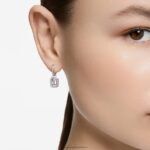 visiace náušnice tisícročia osemhranný výbrus, biely, rhodiovaný B8ZNT775 Swarovski šperky - Image 2