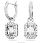 visiace náušnice tisícročia osemhranný výbrus, biely, rhodiovaný B8ZNT775 Swarovski šperky