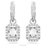 visiace náušnice tisícročia osemhranný výbrus, biely, rhodiovaný B8ZNT775 Swarovski šperky - Image 3