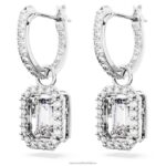 visiace náušnice tisícročia osemhranný výbrus, biely, rhodiovaný B8ZNT775 Swarovski šperky - Image 4