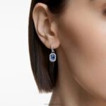 visiace náušnice tisícročia osemhranný výbrus, modrý, rhodiovaný B8ZNT802 Swarovski šperky - Image 2