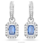 visiace náušnice tisícročia osemhranný výbrus, modrý, rhodiovaný B8ZNT802 Swarovski šperky - Image 3