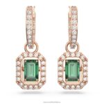 visiace náušnice tisícročia osemhranný výbrus, zelený, pozlátený ružovým zlatom B8ZNT842 Swarovski šperky - Image 3