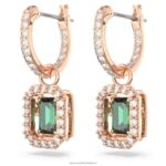 visiace náušnice tisícročia osemhranný výbrus, zelený, pozlátený ružovým zlatom B8ZNT842 Swarovski šperky - Image 4