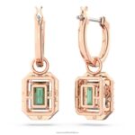 visiace náušnice tisícročia osemhranný výbrus, zelený, pozlátený ružovým zlatom B8ZNT842 Swarovski šperky - Image 5