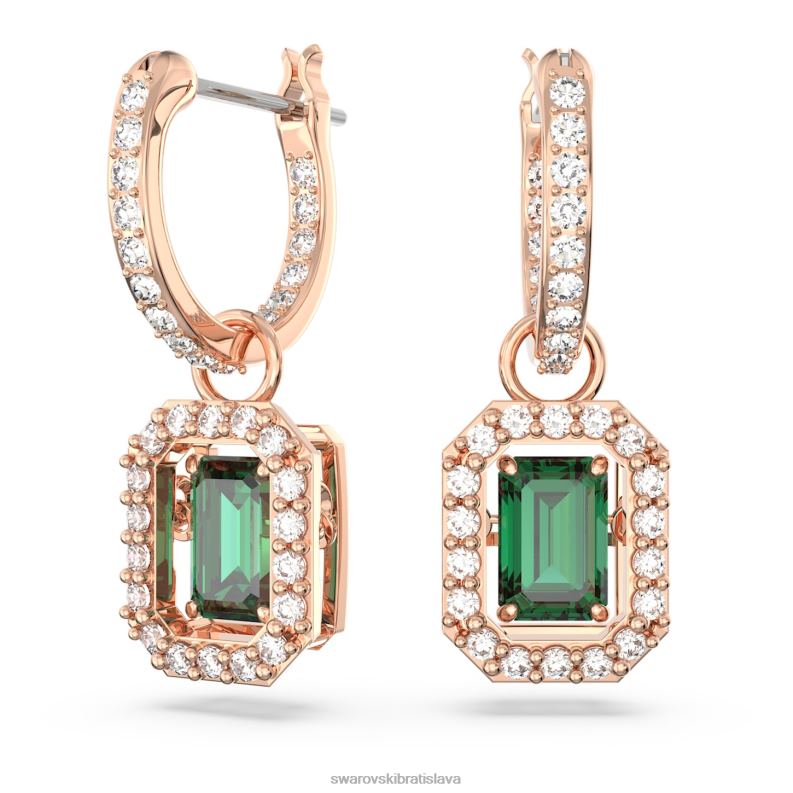 visiace_nausnice_tisicrocia_osemhranny_vybrus_zeleny_pozlateny_ruzovym_zlatom_b8znt842_swarovski_sperky.jpg visiace náušnice tisícročia osemhranný výbrus, zelený, pozlátený ružovým zlatom B8ZNT842 Swarovski šperky - Image 1