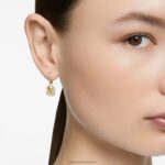 visiace náušnice tisícročia osemhranný výbrus, žltý, pozlátený B8ZNT774 Swarovski šperky - Image 2