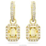 visiace náušnice tisícročia osemhranný výbrus, žltý, pozlátený B8ZNT774 Swarovski šperky - Image 3